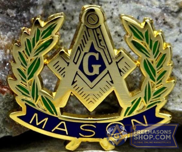 Olive Branch Peace Masonic Lapel Pin 2.6 x 2.3cm | FreemasonsShop.com | Pins