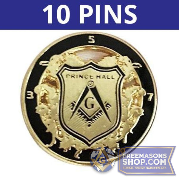 Prince Hall Pins - Set of 10 | FreemasonsShop.com | Pins