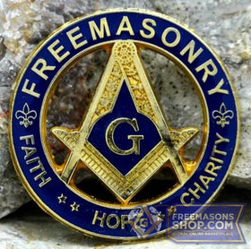 Faith Hope Charity Masonic Lapel Pin