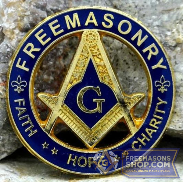 Faith Hope Charity Masonic Lapel Pin | FreemasonsShop.com | Pins