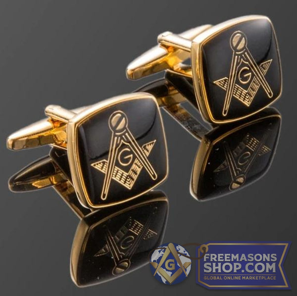 Masonic Cufflinks Black | FreemasonsShop.com | Accessories