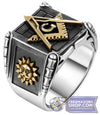 Vintage Sterling Silver Masonic Ring Sun & Moon | FreemasonsShop.com |