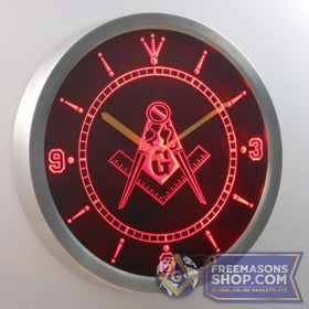Freemason Neon LED Wall Clock