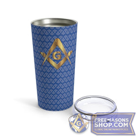 Masonic 20oz Tumbler Cup - Blue