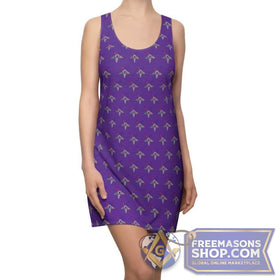Eastern Star Pattern Dress - Purple