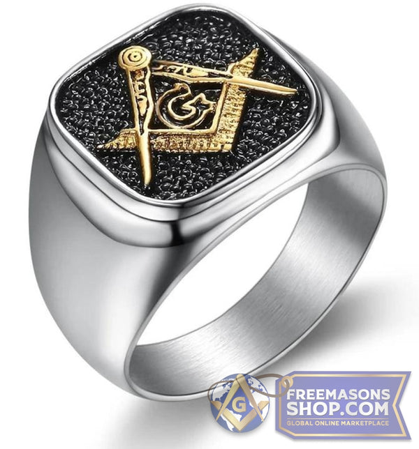 Vintage Black Masonic Ring | FreemasonsShop.com | Rings