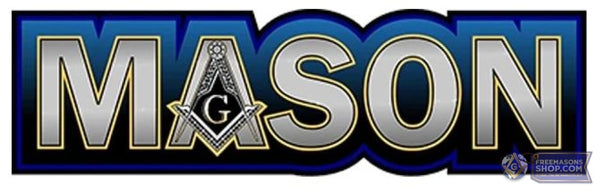 Masonic Car Sticker 5cm x 4.4cm | FreemasonsShop.com | Car Decal