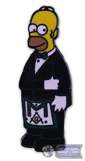 Homer Simpson Masonic Lapel Pin