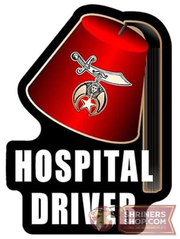 Hospital Driver Car Decal 13cm x 11cm | FreemasonsShop.com | Car Decal