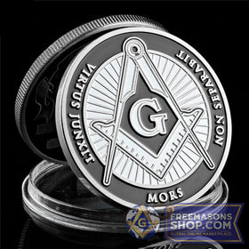 Silver Plated Masonic Coin