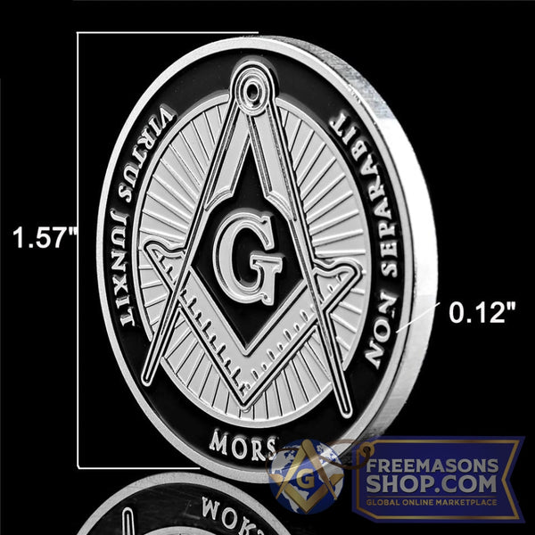Silver Plated Masonic Coin | FreemasonsShop.com | Coins