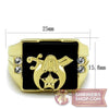 Shriners Gold Stainless Steel Scimitar Ring | FreemasonsShop.com | Ring