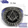 2-Tone Masonic Ring Black Diamond | FreemasonsShop.com | Ring