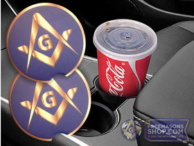 Masonic Car Cup Holder Coasters (Set of 2)