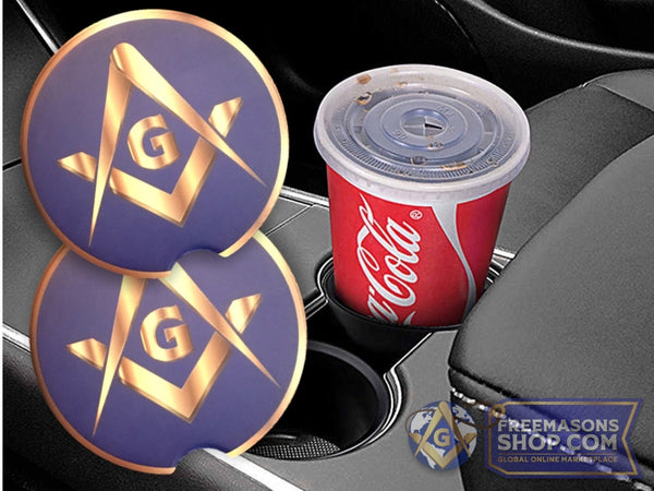 Masonic Car Cup Holder Coasters (Set of 2) | FreemasonsShop.com | Accessories
