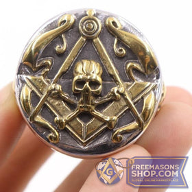 Skull & Crossbone Masonic Ring (Gold & Silver)