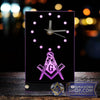 Freemason Electronic Table Clock Square & Compass LED Backlight