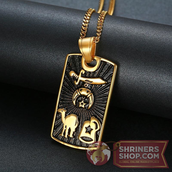 Shriners Scimitar & Fez Necklace | FreemasonsShop.com | Jewelry