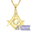 Masonic Gold Necklace with Rhinestones | FreemasonsShop.com | Jewelry