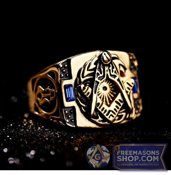 Vintage Masonic Stainless Steel Ring | FreemasonsShop.com | Jewelry