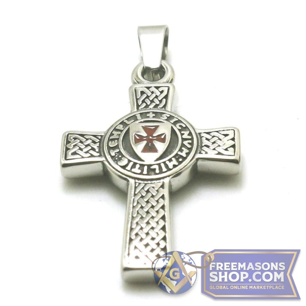 Knights Templar Stainless Steel Pendant | FreemasonsShop.com | Jewelry