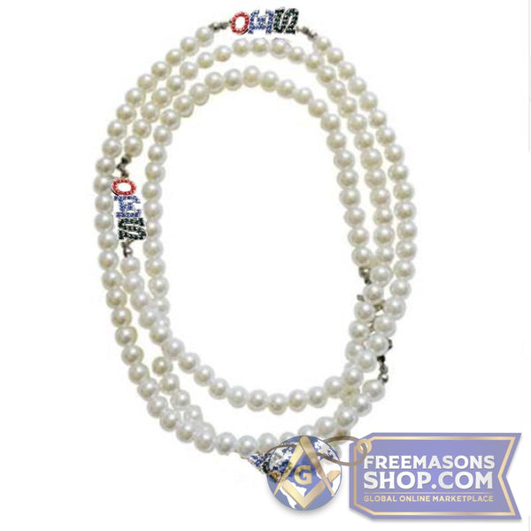 Eastern Star Long Pearl Necklace | FreemasonsShop.com | Jewelry