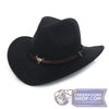 Worshipful Master Wide Brim Western Cowboy Hat (Various Colors)