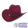 Worshipful Master Wide Brim Western Cowboy Hat (Various Colors)