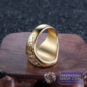 Vintage Gold Masonic Ring