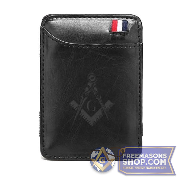 Leather Masonic Wallet (Brown & Black) | FreemasonsShop.com | Accessories