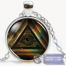 Masonic Eye Pendant Necklace