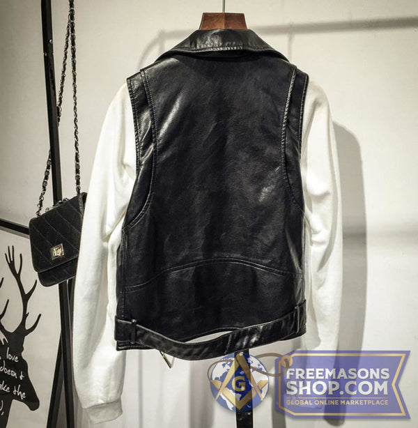 Leather Women's Motorcycle Jacket | FreemasonsShop.com | Vest