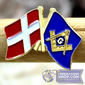 Denmark Flag Masonic Pin