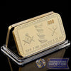 Masonic Challenge Coin Golden Bar | FreemasonsShop.com |