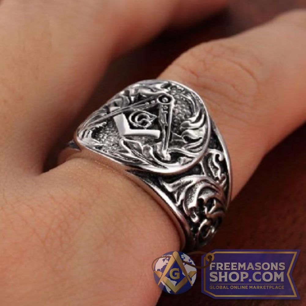 New fashion freemason masonic symbols ring for men, master free mason  signet ring in 316l stainless steel Male Epoxy ring - AliExpress
