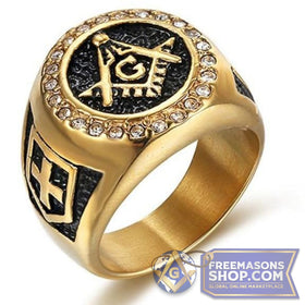 Vintage Masonic Knights Templar Ring (Gold & Silver)