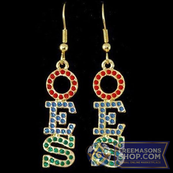 Eastern Star OES Crystal Earrings | FreemasonsShop.com | Jewelry
