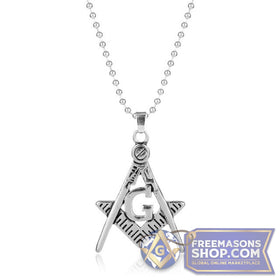 Masonic Square & Compass Necklace