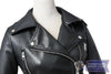 Women's Black Faux Leather Biker Jacket with Belt | FreemasonsShop.com | Jacket
