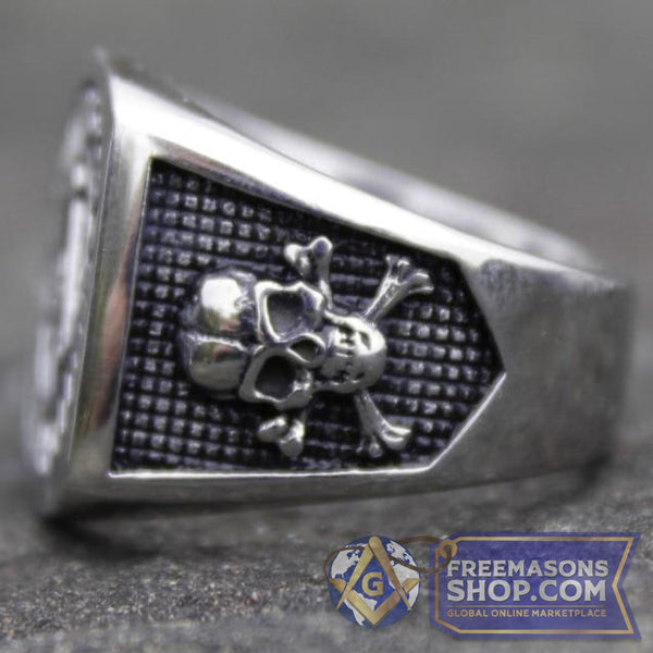 Steel Masonic Ring - 