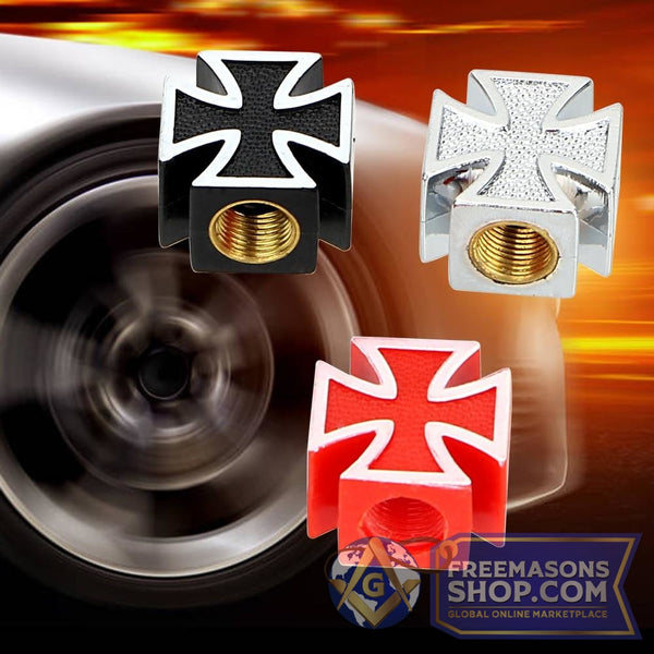Knights Templar Tire Air Valve Covers - Set of 4 | FreemasonsShop.com | Car Decal