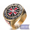Antique Knights Templar Cross Ring (Gold or Silver)