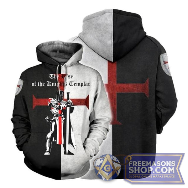 Knights Templar 3D Print Hooded Sweatshirt (Various Designs) | FreemasonsShop.com | Jacket