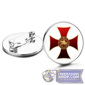 Knights Templar Glass Pin (Various Designs)