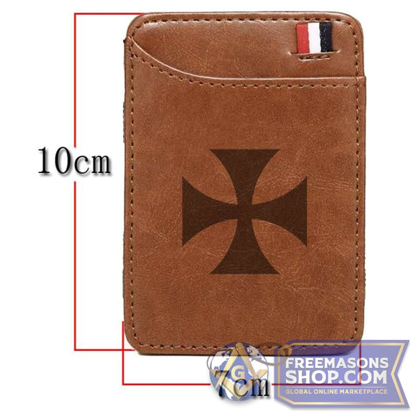 Knight Templar Wallet (Brown & Black) | FreemasonsShop.com | Wallet