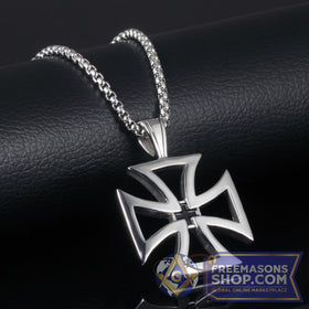 Knights Templar Hollow Cross Necklace