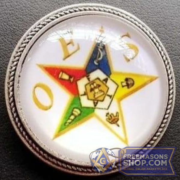 Eastern Star Glass Lapel Pin OES | FreemasonsShop.com | Pins