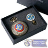 Freemason Pocket Watch Quartz Necklace Pendant Gift Set