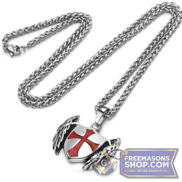 Knights Templar Cross Steel Necklace | FreemasonsShop.com | Jewelry