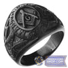 Freemason Black Stainless Steel Ring | FreemasonsShop.com | Rings